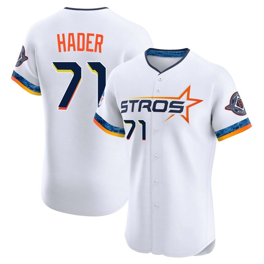 H.Astros #71 Josh Hader Player White City Connect Limited Elite Home Qdoa Stitched Jerseys