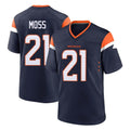 D.Broncos #21 Riley Moss Player Navy Home Game Qdoa Stitched Jerseys