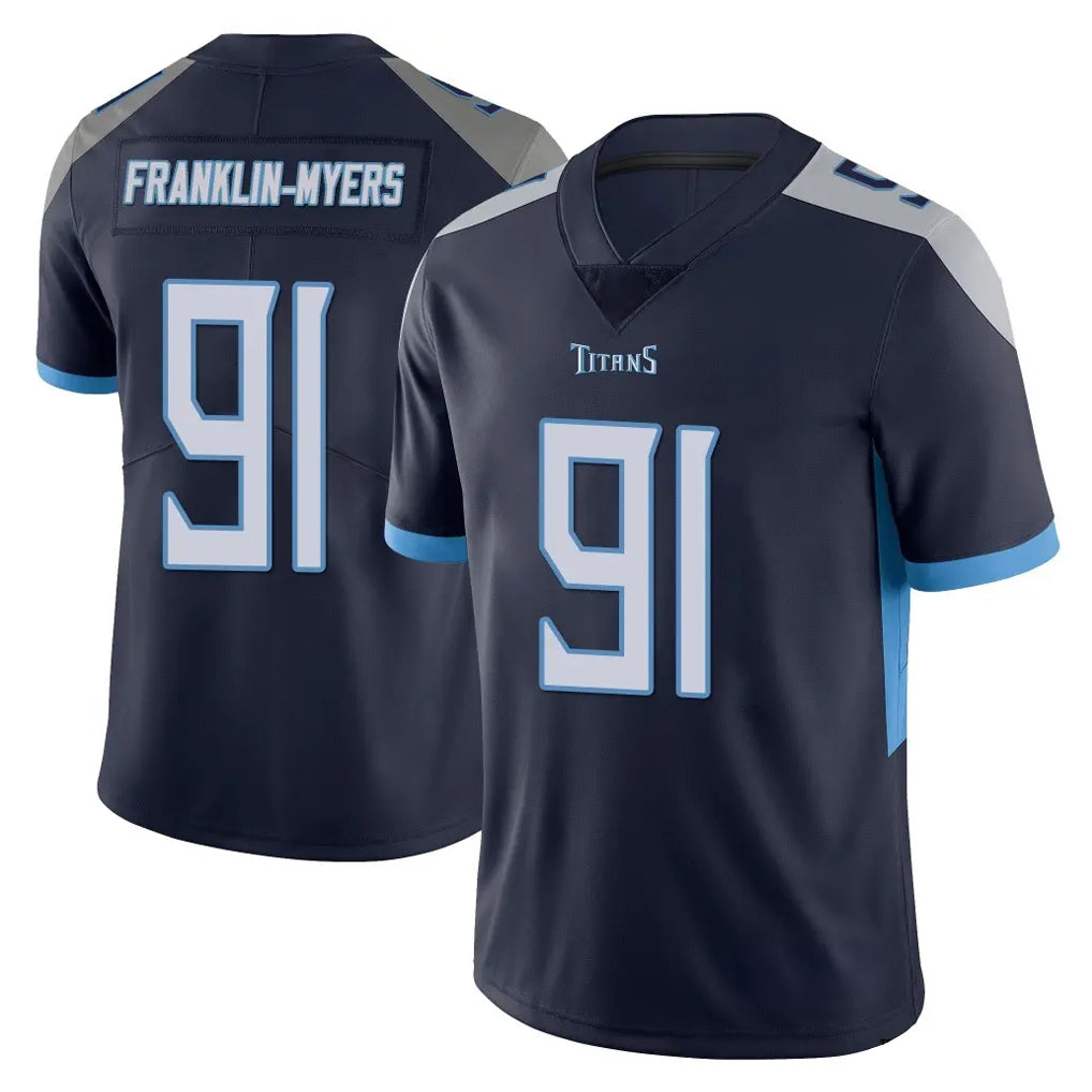T.Titans #91 John Franklin-Myers Player Navy Limited Vapor Untouchable Home Game Qdoa Stitched Jerseys