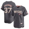 W.Nationals #37 Stephen Strasburg Player Gray City Connect Qdoa Stitched Jerseys