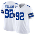 D.Cowboys #92 Quinnen Williams Player White Limited Vapor F.U.S.E. Home Game Qdoa Stitched Jerseys
