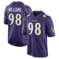 B.Ravens #98 Travis Jones Player Purple Home Game Qdoa Stitched Jerseys