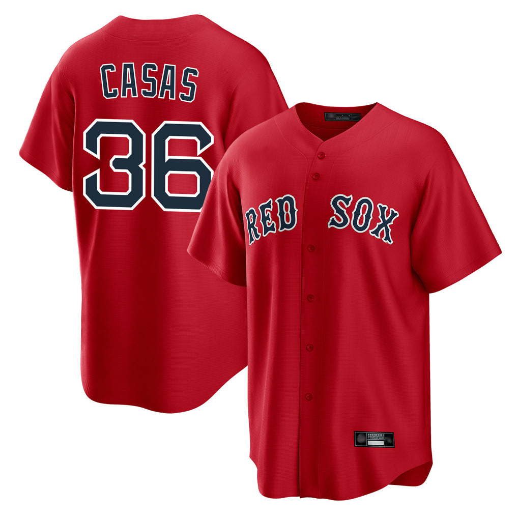 B.Red Sox #36 Triston Casas Player Red Home Game Qdoa Stitched Jerseys