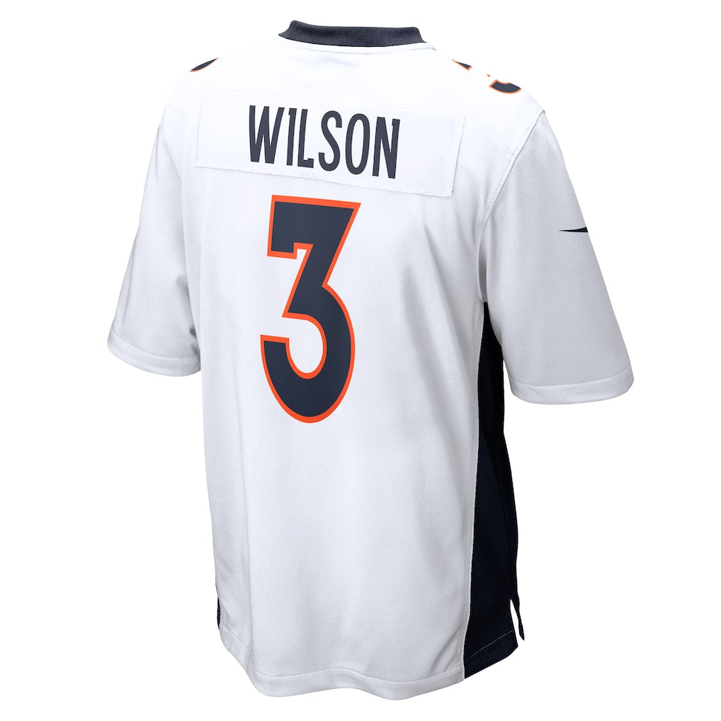 Qdoa D.Broncos #3 Russell Wilson White Game Jersey