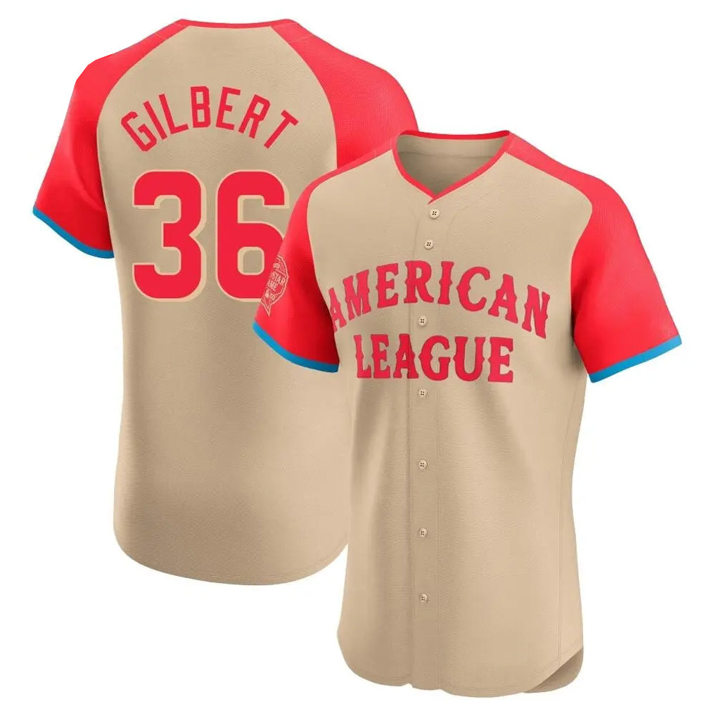S.Mariners #36 Logan Gilbert Player Cream American League All-Star Limited Home Elite Qdoa Stitched Jerseys