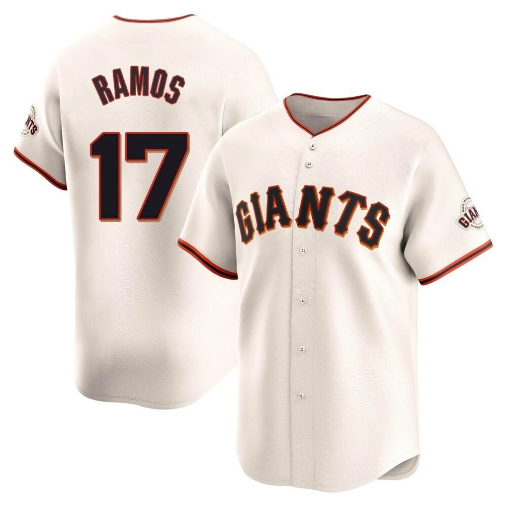 SF.Giants #17 Heliot Ramos Player Cream Home Limited Qdoa Stitched Jerseys