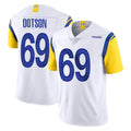 LA.Rams #69 Kevin Dotson Player White Limited Vapor Untouchable Home Game Qdoa Stitched Jerseys