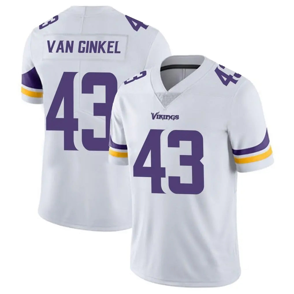 M.Vikings #43 Andrew Van Ginkel Player White Limited Vapor Untouchable Home Game Qdoa Stitched Jerseys