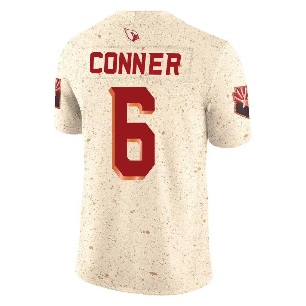 A.Cardinals #6 James Conner Player Cream Rivalries Collection Vapor Limited Home Game Qdoa Stitched Jerseys