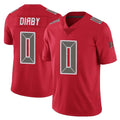 TB.Buccaneers #0 Yaya Diaby Player Red Limited Color Rush Home Game Qdoa Stitched Jerseys