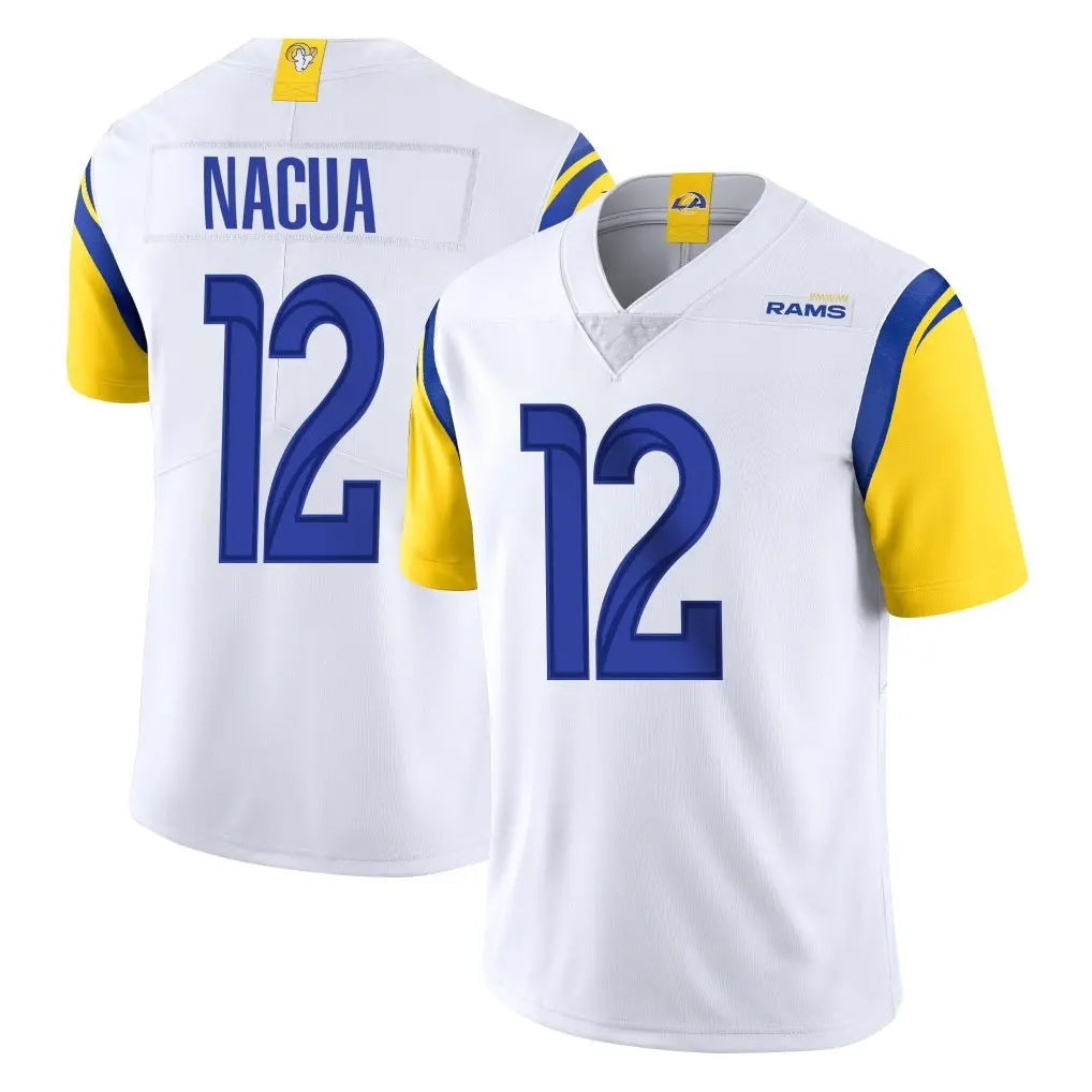 LA.Rams #12 Puka Nacua Player White Limited Vapor Untouchable Home Game Qdoa Stitched Jerseys
