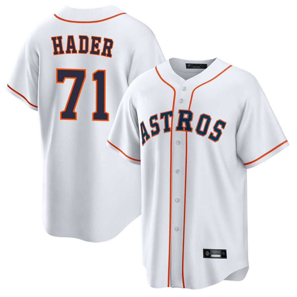 H.Astros #71 Josh Hader Player White Home Game Qdoa Stitched Jerseys