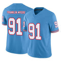 T.Titans #91 John Franklin-Myers Player Light Blue Limited Vapor F.U.S.E. Home Game Qdoa Stitched Jerseys