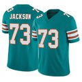 M.Dolphins #73 Austin Jackson Player Aqua Limited Alternate Vapor F.U.S.E. Home Game Qdoa Stitched Jerseys