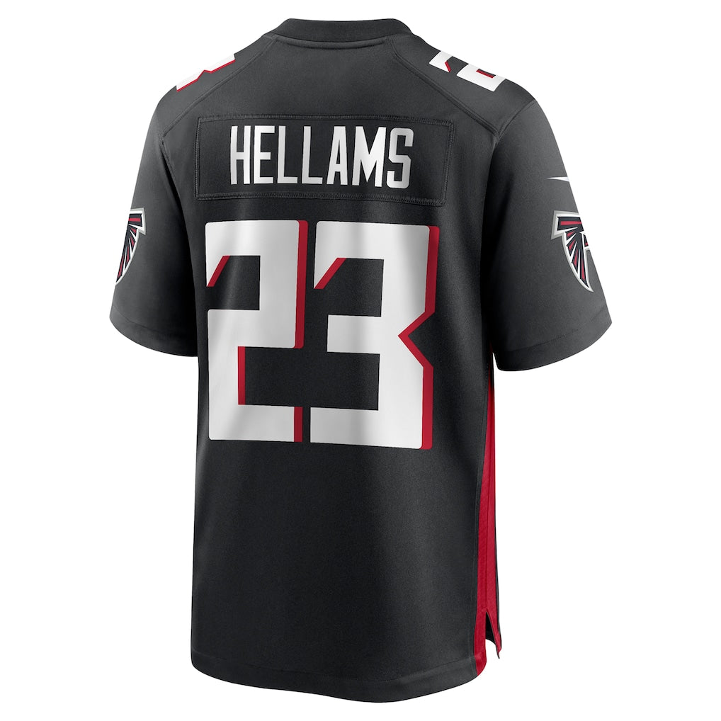 Qdoa A.Falcons #23 DeMarcco Hellams Black Team Game Jersey