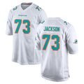 M.Dolphins #73 Austin Jackson Player White Limited Home Game Qdoa Stitched Jerseys