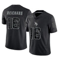 M.Vikings #16 Will Reichard Player Black Reflective LImited Home Game Qdoa Stitched Jerseys