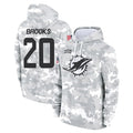 M.Dolphins #20 Jordyn Brooks Player Arctic Camo Salute to Service Hoodies Limited Game Qdoa Stitched Jerseys
