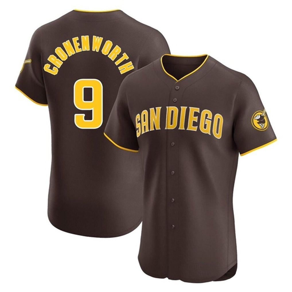 S.Diego Padres #9 Jake Cronenworth Player Brown Home Limited Elite Qdoa Stitched Jerseys