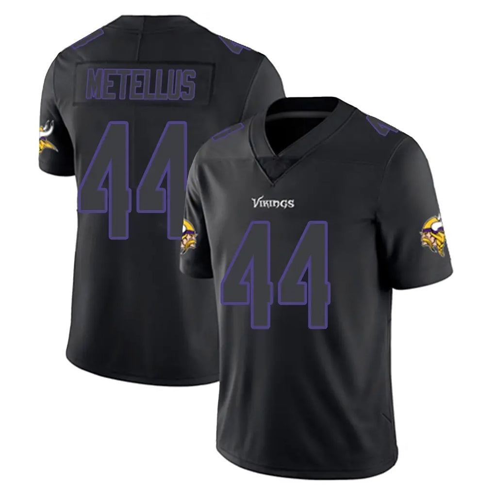 M.Vikings #44 Josh Metellus Player Black Impact LImited Home Game Qdoa Stitched Jerseys