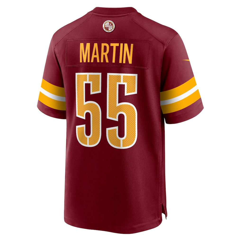 Qdoa W.Commanders #55 Jacob Martin Burgundy Team Game Jersey