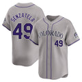 C.Rockies #49 Antonio Senzatela Player Gray Limited Home Qdoa Stitched Jerseys