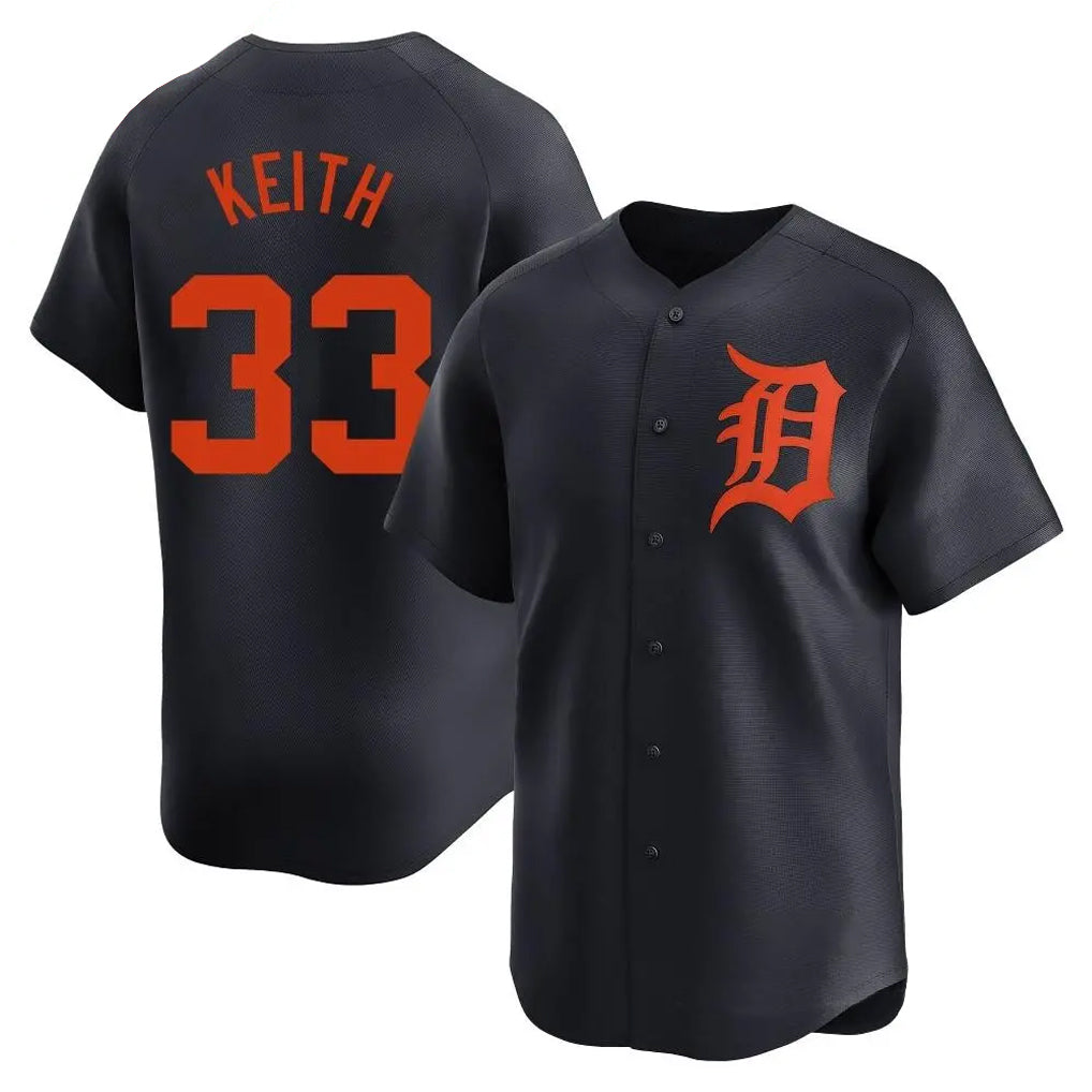 D.Tigers #33 Colt Keith Player Navy Home Limited Qdoa Stitched Jerseys