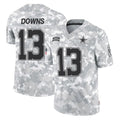 D.Cowboys #13 Caleb Downs Player Arctic Camo Salute to Service Limited Home Game Qdoa Stitched Jerseys
