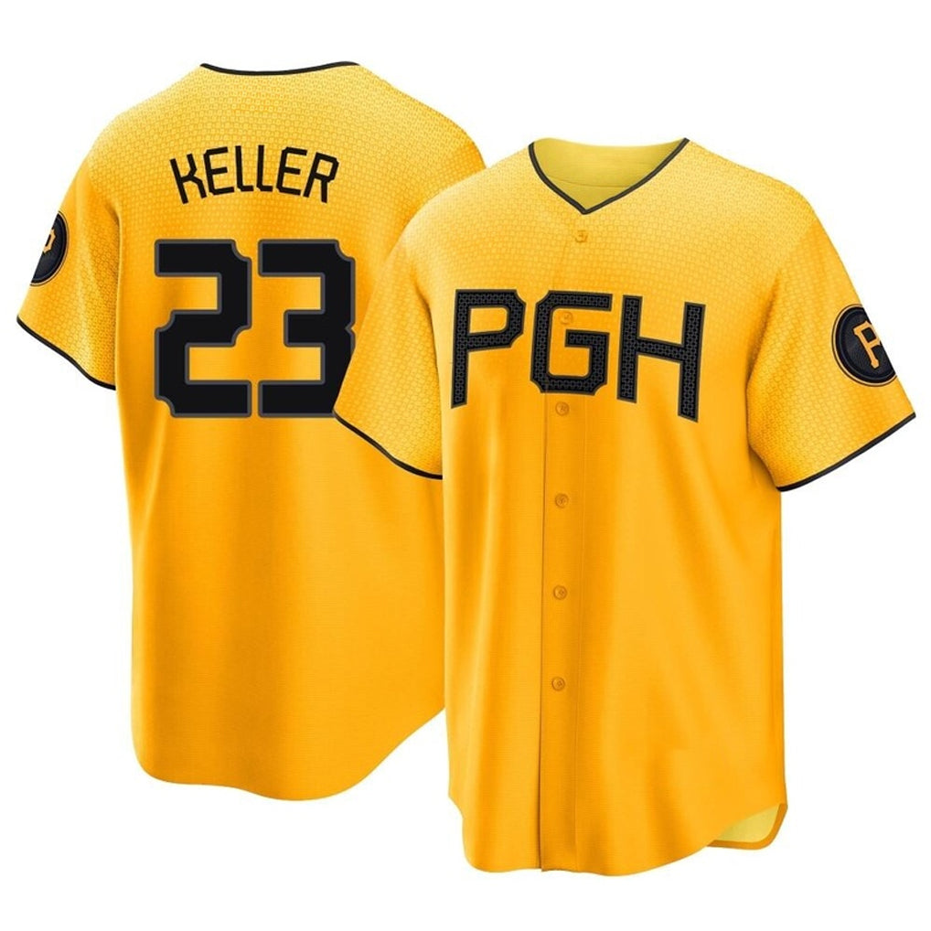P.Pirates #23 Mitch Keller Player Gold City Connect Home Game Qdoa Stitched Jerseys