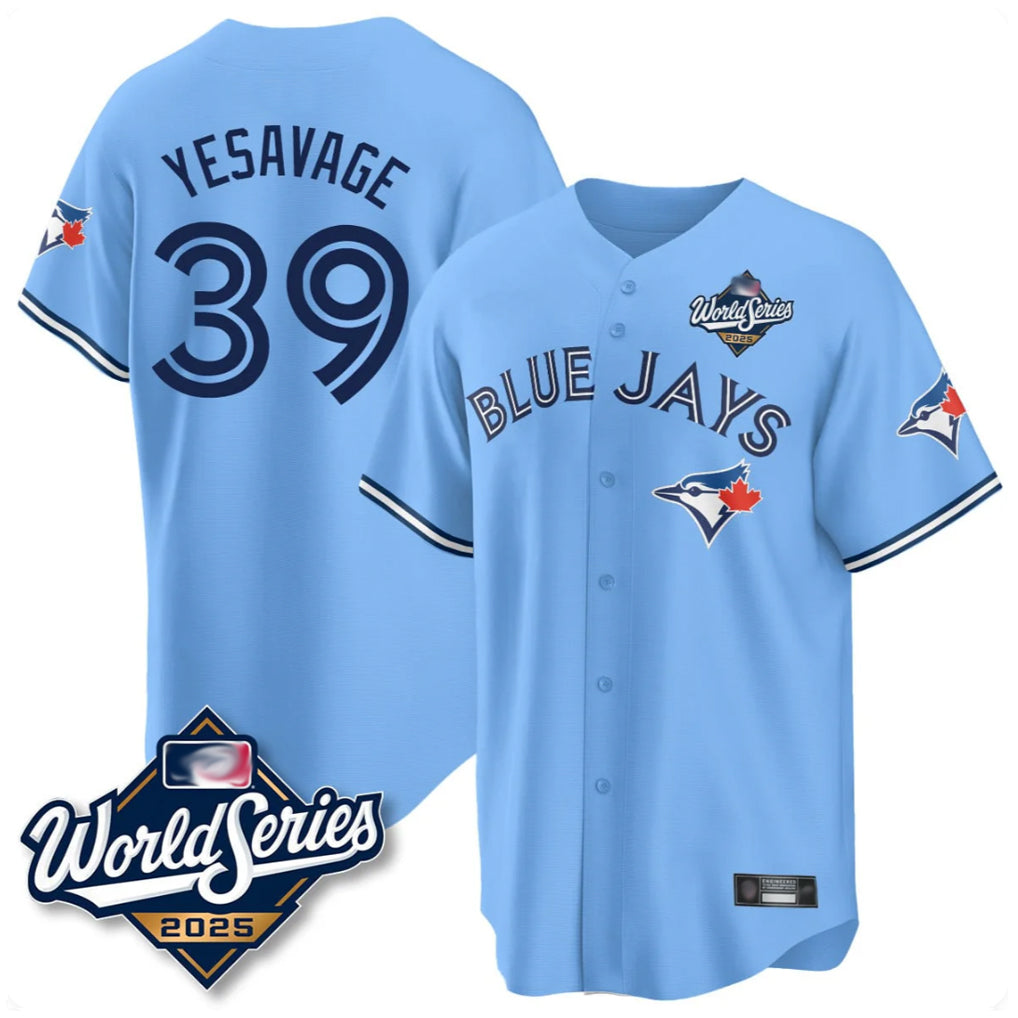 T.Blue Jays #39 Trey Yesavage Player Blue 2025 World Series Limited All Qdoa Stitched Jerseys