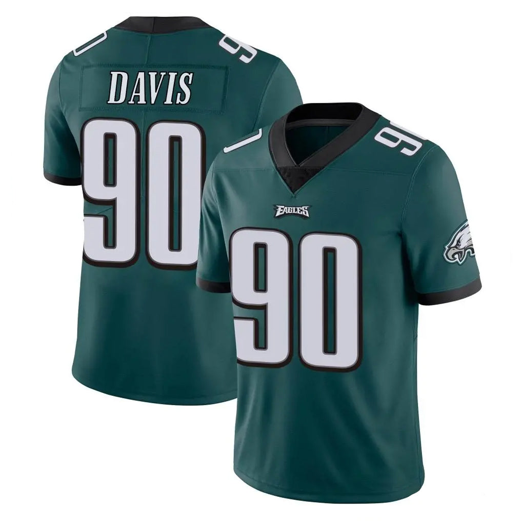 P.Eagles #90 Jordan Davis Player Team Color Green Vapor Untouchable Home Game Qdoa Stitched Jerseys