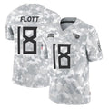 T.Titans #18 Cor'Dale Flott Player Arctic Camo Limited Salute to Service Home Game Qdoa Stitched Jerseys