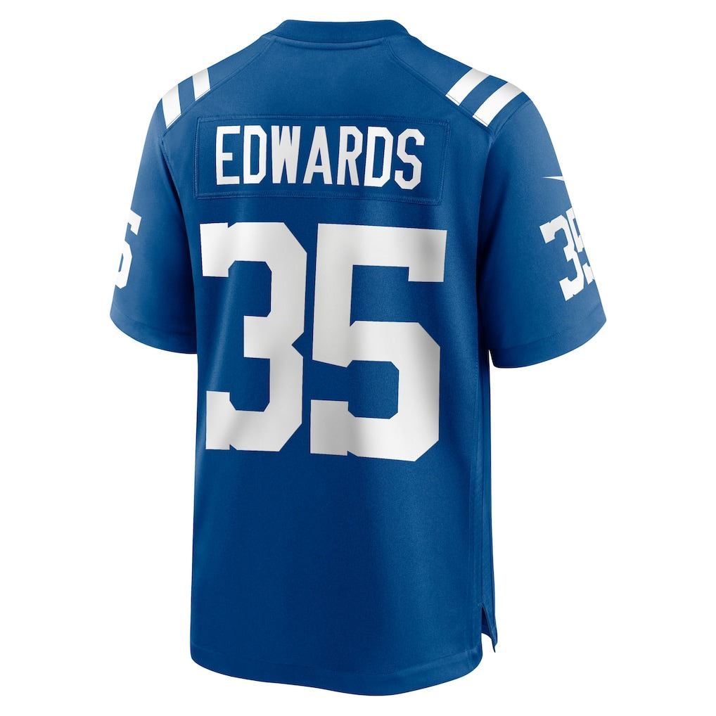Qdoa IN.Colts #35 Johnathan Edwards Royal Team Game Jersey