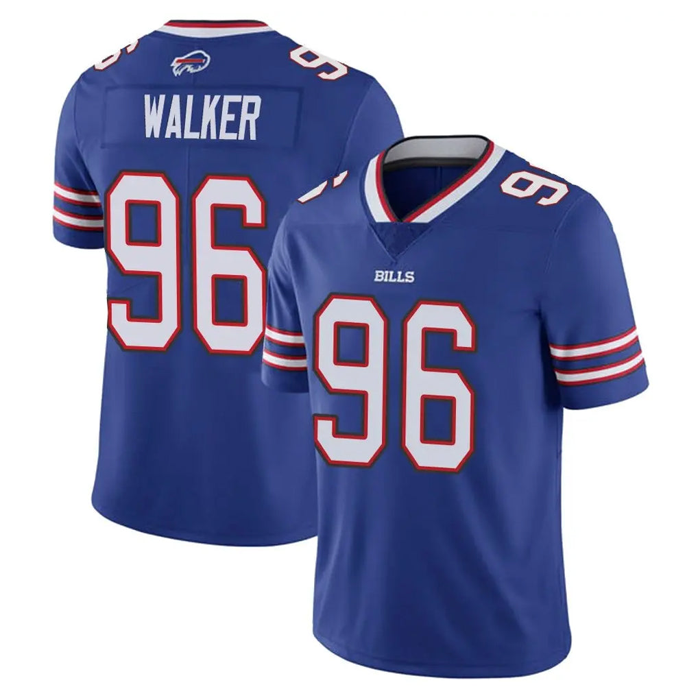 B.Bills #96 Deone Walker Player Royal Vapor Untouchable Limited Qdoa Stitched Jerseys