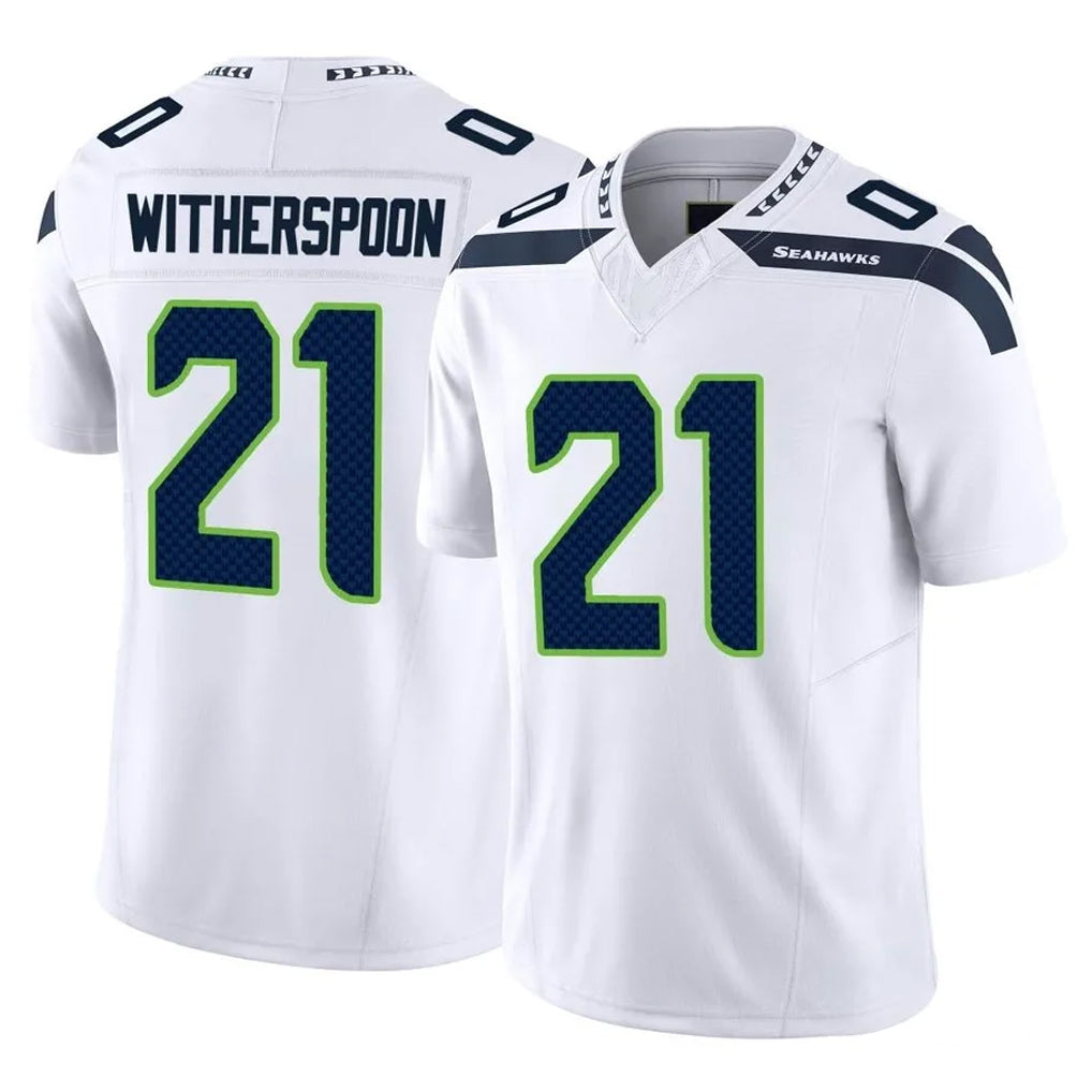 S.Seahawks #21 Devon Witherspoon Player White Limited Vapor F.U.S.E. Home Game Qdoa Stitched Jerseys