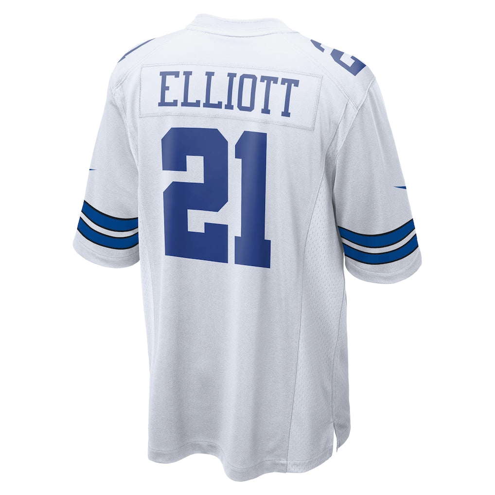 Qdoa D.Cowboys #21 Ezekiel Elliott White Alternate Game Jersey