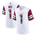 W.Commanders #1 Rachaad White Player White Game Home Qdoa Stitched Jerseys