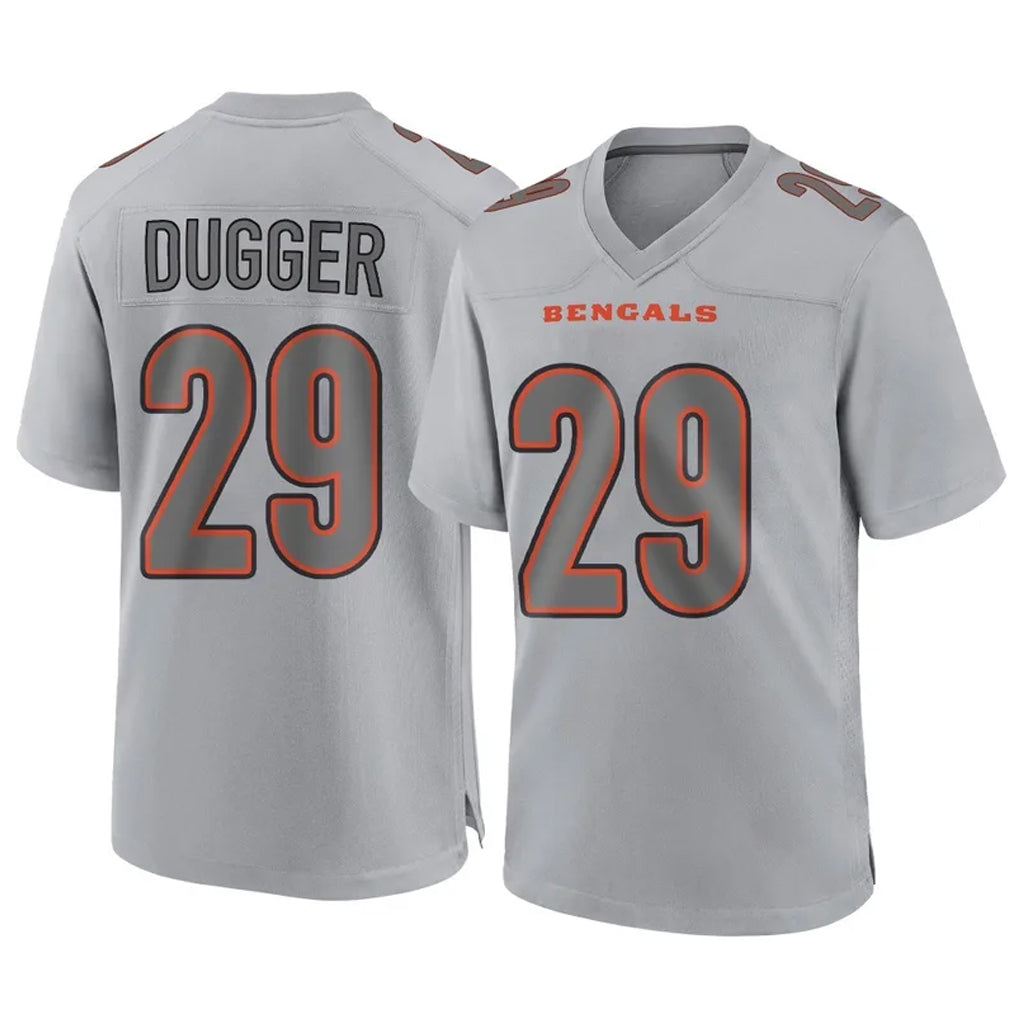 C.Bengals #29 Kyle Dugger Player Gray Atmosphere Fashion Game Qdoa Stitched Jerseys