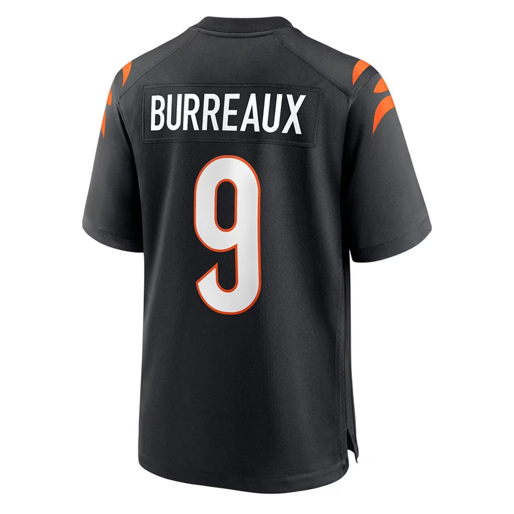 C.Bengals #9 Joe Burrow Player Black Home Game Qdoa Stitched Jerseys