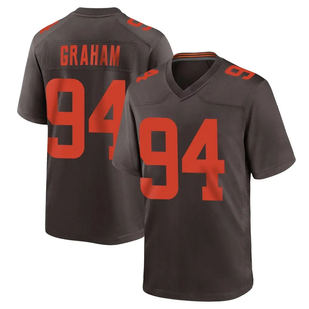 C.Browns #94 Mason Graham Player Brown Alternate Home Game Qdoa Stitched Jerseys