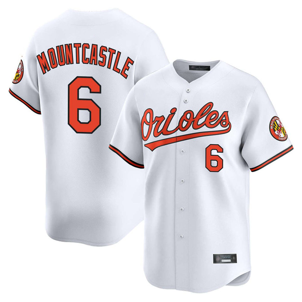 B.Orioles #6 Ryan Mountcastle Player White Limited Home Game Qdoa Stitched Jerseys