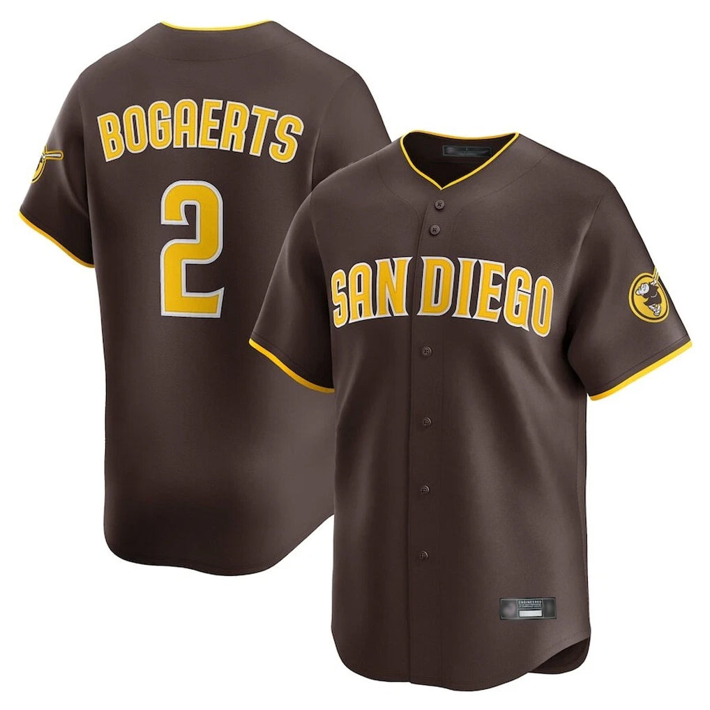 S.Diego Padres #2 Xander Bogaerts Player Brown Home Limited Qdoa Stitched Jerseys
