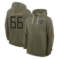 T.Titans #66 Fernando Carmona Jr. Player Olive Salute to Service Hoodies Home Game Qdoa Stitched Jerseys