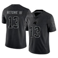 C.Panthers #13 John Metchie III Player Black Limited Reflective Game Qdoa Stitched Jerseys