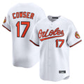 B.Orioles #17 Colton Cowser Player White Limited Home Game Qdoa Stitched Jerseys