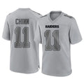 LV.Raiders #11 Jeremy Chinn Player Gray Atmosphere Fashion Limited Game Qdoa Stitched Jerseys