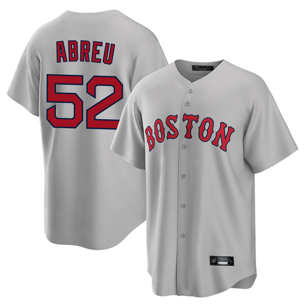 B.Red Sox #52 Wilyer Abreu Player Gray Road Home Game Qdoa Stitched Jerseys