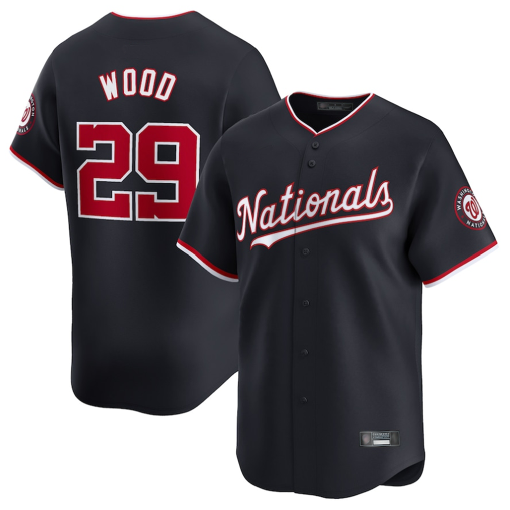 W.Nationals #29 James Wood Player Navy Limited Qdoa Stitched Jerseys