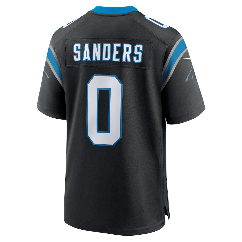 Qdoa C.Panthers #0 Ja'Tavion Sanders Black Game Jersey