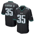 P.Eagles #35 Michael Carter II Player Black Home Game Qdoa Stitched Jerseys